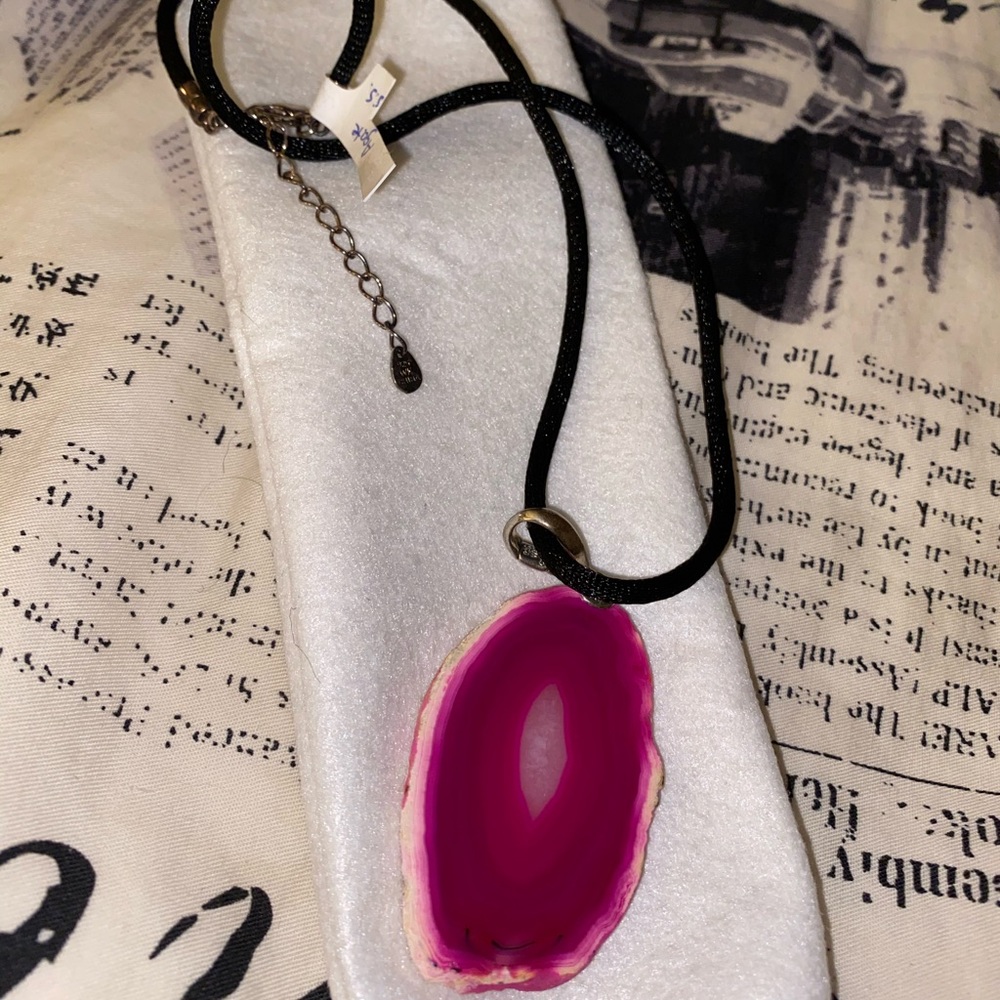 Homemade Pink Pendant Necklace